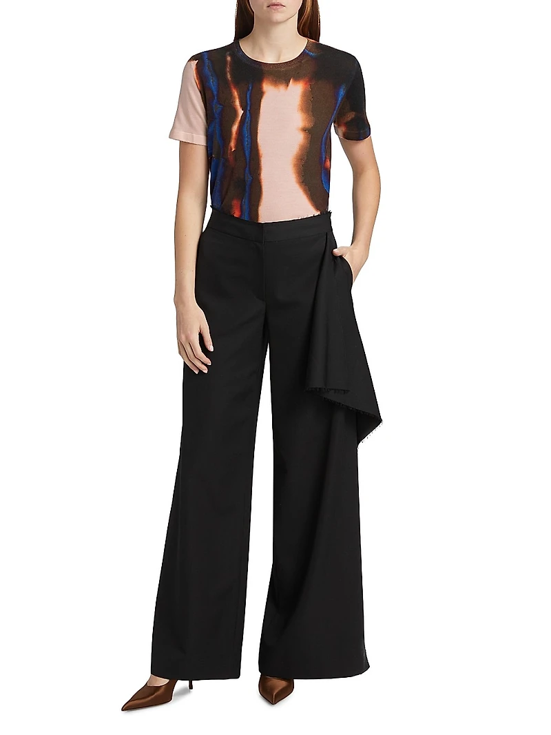 Burned Stripe Merino Wool Sweater