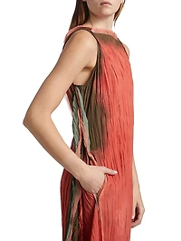 Tie-Dye Pleated Gown