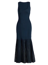 Pointelle Degrade Knit Cocktail Dress