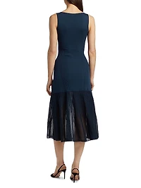 Pointelle Degrade Knit Cocktail Dress