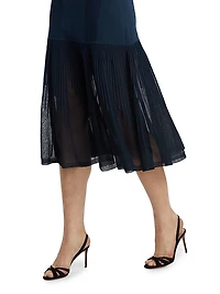 Pointelle Degrade Knit Cocktail Dress