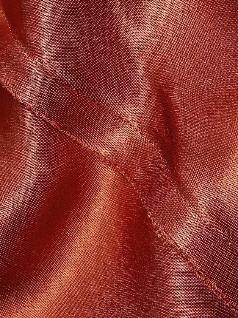 Crinkled Satin Bias Slip Gown