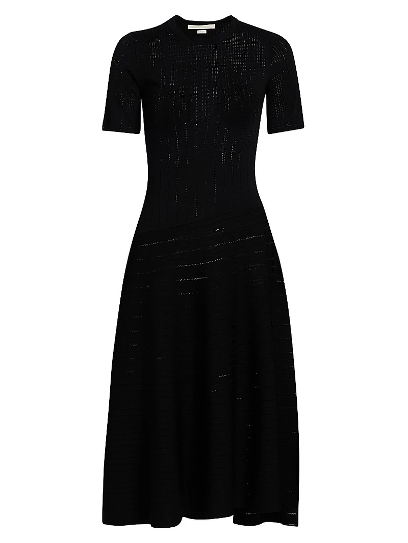 Pointelle Degrade Midi-Dress