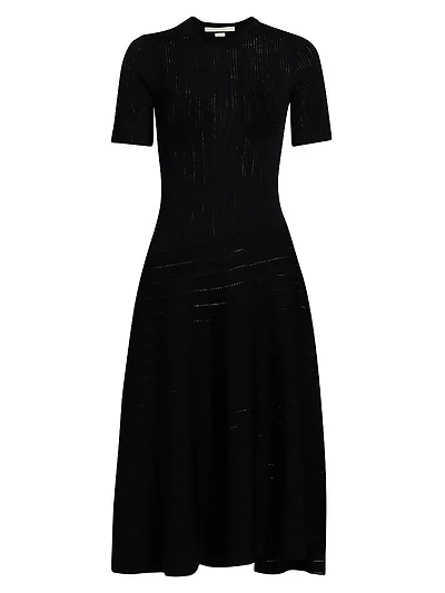 Pointelle Degrade Midi-Dress