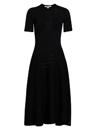 Pointelle Degrade Midi-Dress
