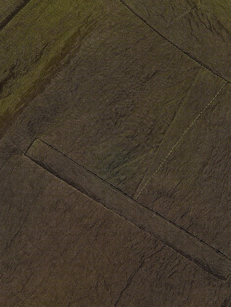 Crinkled Satin Straight-Leg Trousers