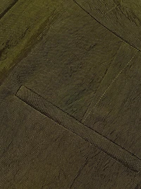 Crinkled Satin Straight-Leg Trousers