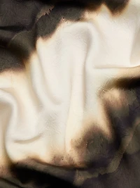 Burned Striped Asymmetric Midi-Dress