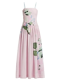 Antiquity Cordelia Floral Cotton-Linen Fit & Flare Maxi Dress