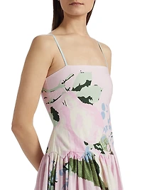 Antiquity Cordelia Floral Cotton-Linen Fit & Flare Maxi Dress