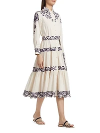 Molly Embroidered Cotton Midi-Shirtdress