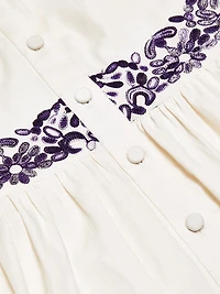 Molly Embroidered Cotton Midi-Shirtdress