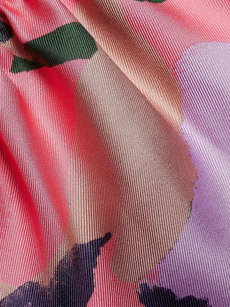Florentine Floral Silk Halterneck Top