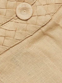 Uma Braided Linen Cuff-Hem Shorts