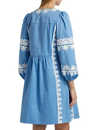 Madeline Embroidered A-Line Minidress