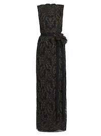 Lace Appliquè Pencil Gown