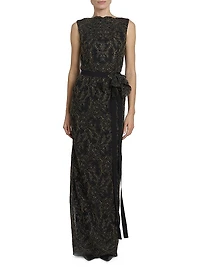 Lace Appliquè Pencil Gown