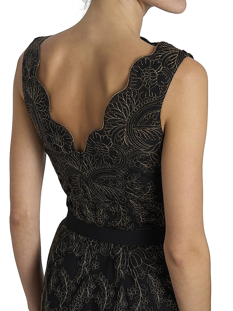 Lace Appliquè Pencil Gown