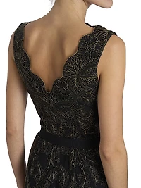 Lace Appliquè Pencil Gown