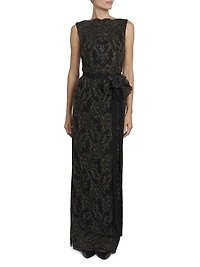 Lace Appliquè Pencil Gown