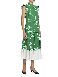 Carnation Flutter-Sleeve Blouse