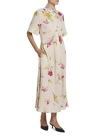 Floral Short-Sleeve Shirtdress