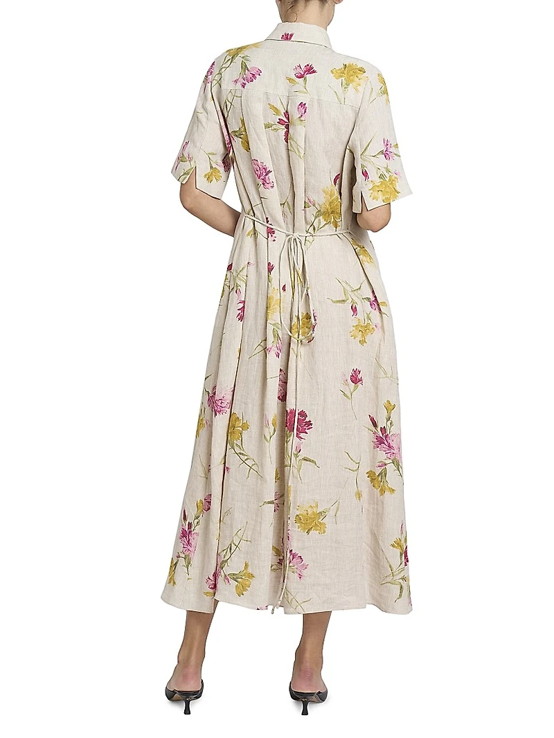 Floral Short-Sleeve Shirtdress