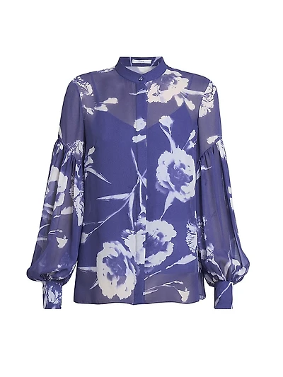 Carnation Blouson-Sleeve Shirt