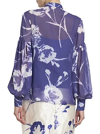 Carnation Blouson-Sleeve Shirt