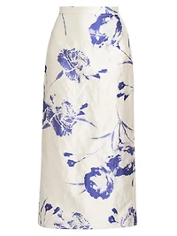 Carnation Pencil Midi-Skirt