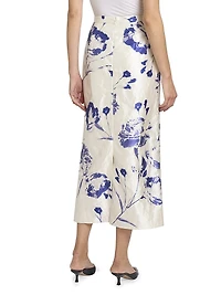 Carnation Pencil Midi-Skirt