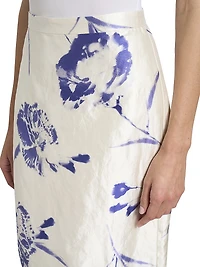 Carnation Pencil Midi-Skirt