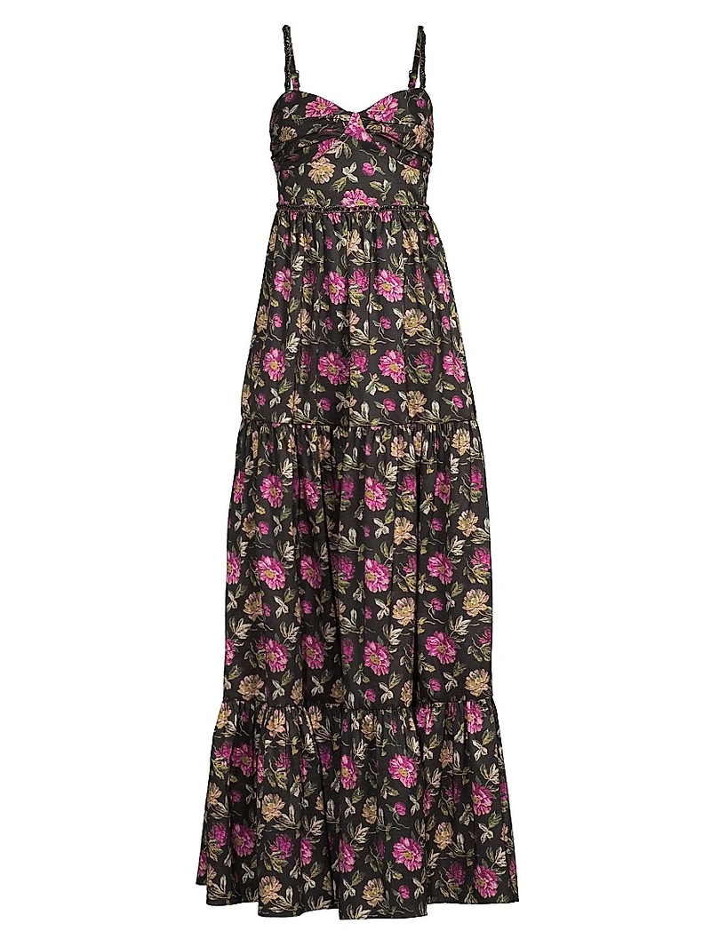 Tessa Floral Tiered Sweetheart Gown