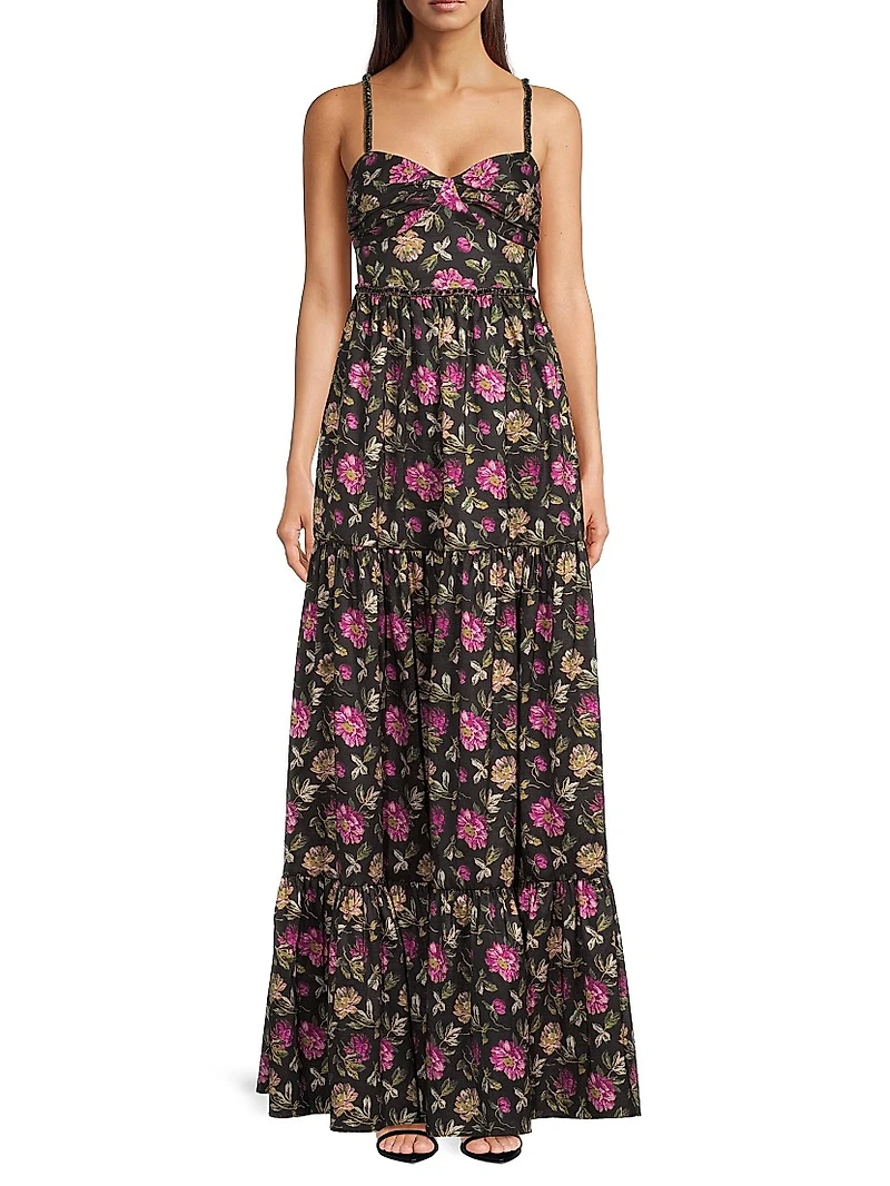 Tessa Floral Tiered Sweetheart Gown