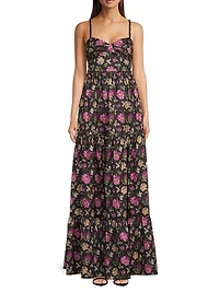 Tessa Floral Tiered Sweetheart Gown