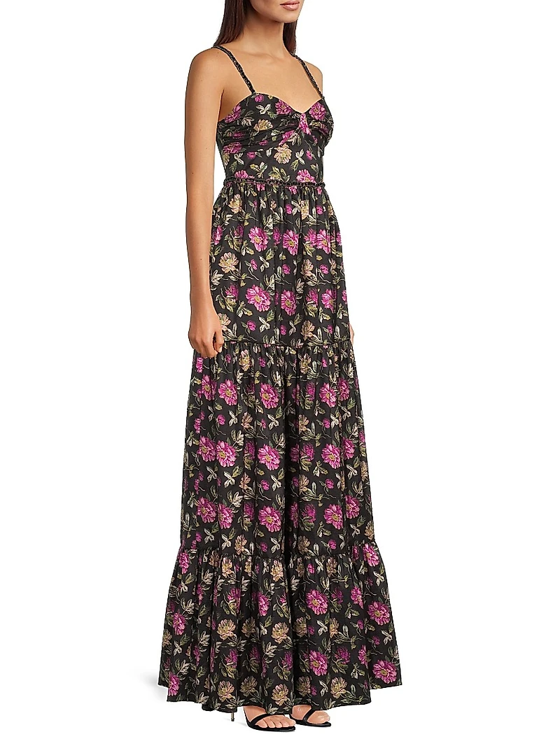 Tessa Floral Tiered Sweetheart Gown