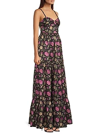 Tessa Floral Tiered Sweetheart Gown