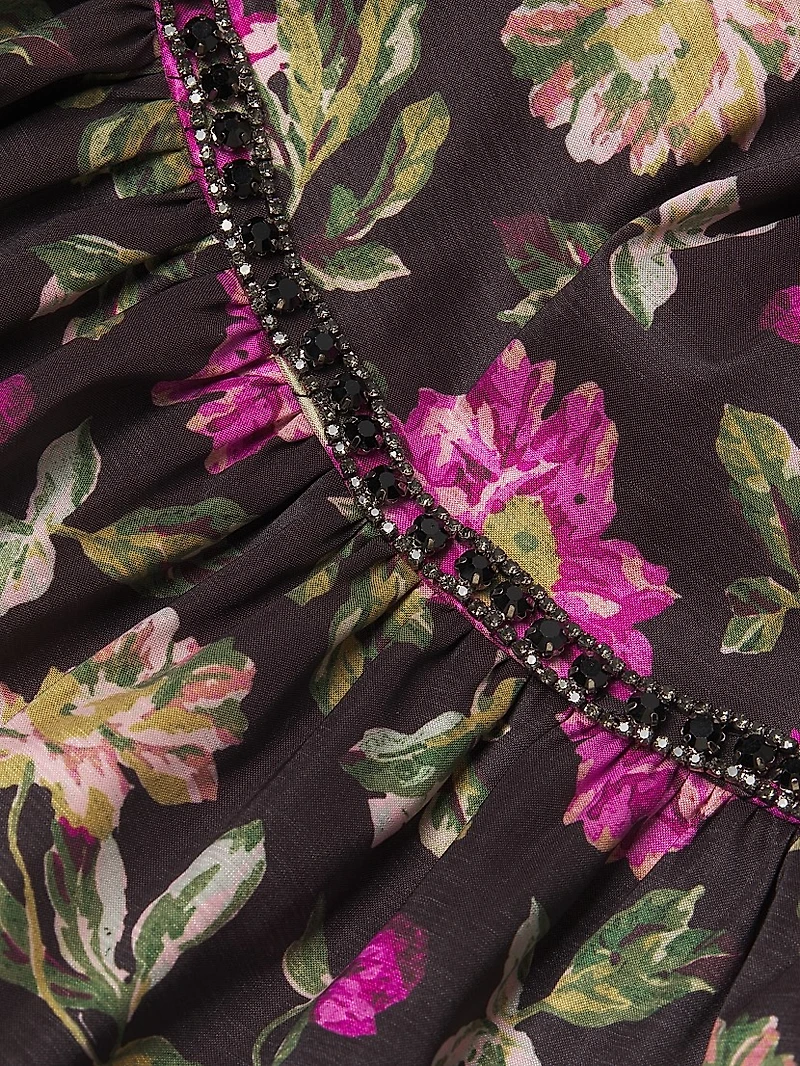 Tessa Floral Tiered Sweetheart Gown