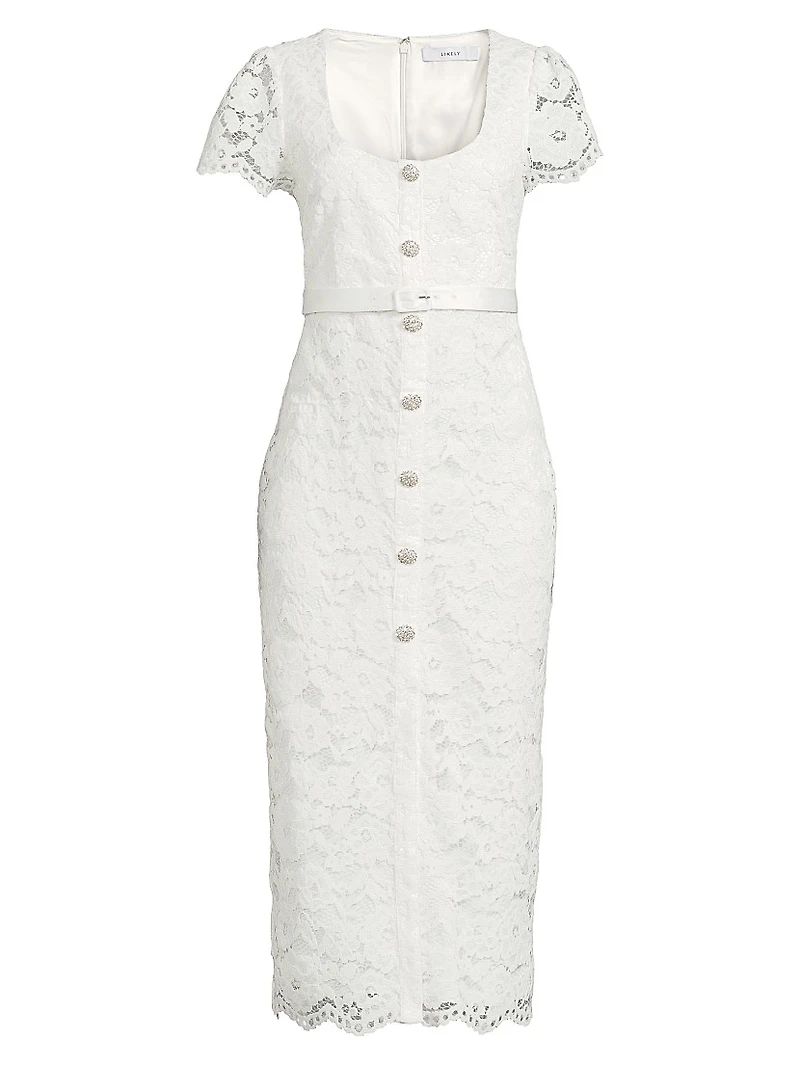 Drop 7 Dilana Guipure Lace Midi-Dress