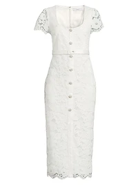 Drop 7 Dilana Guipure Lace Midi-Dress