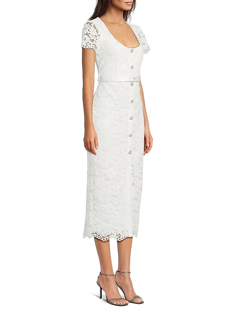 Drop 7 Dilana Guipure Lace Midi-Dress