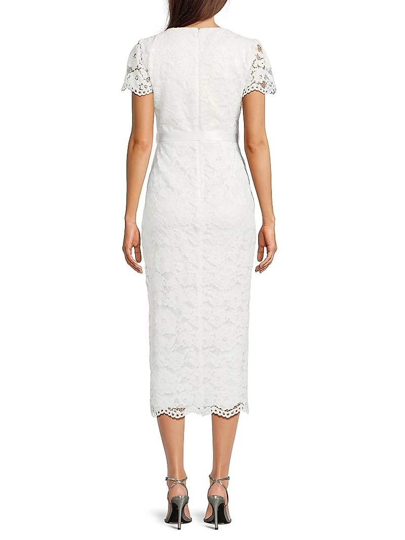 Drop 7 Dilana Guipure Lace Midi-Dress