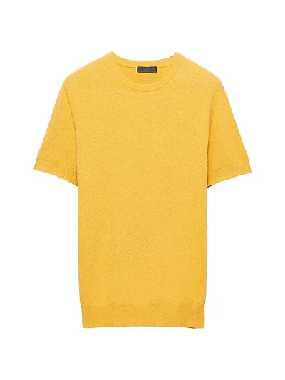 Short-Sleeved Cotton Sweater