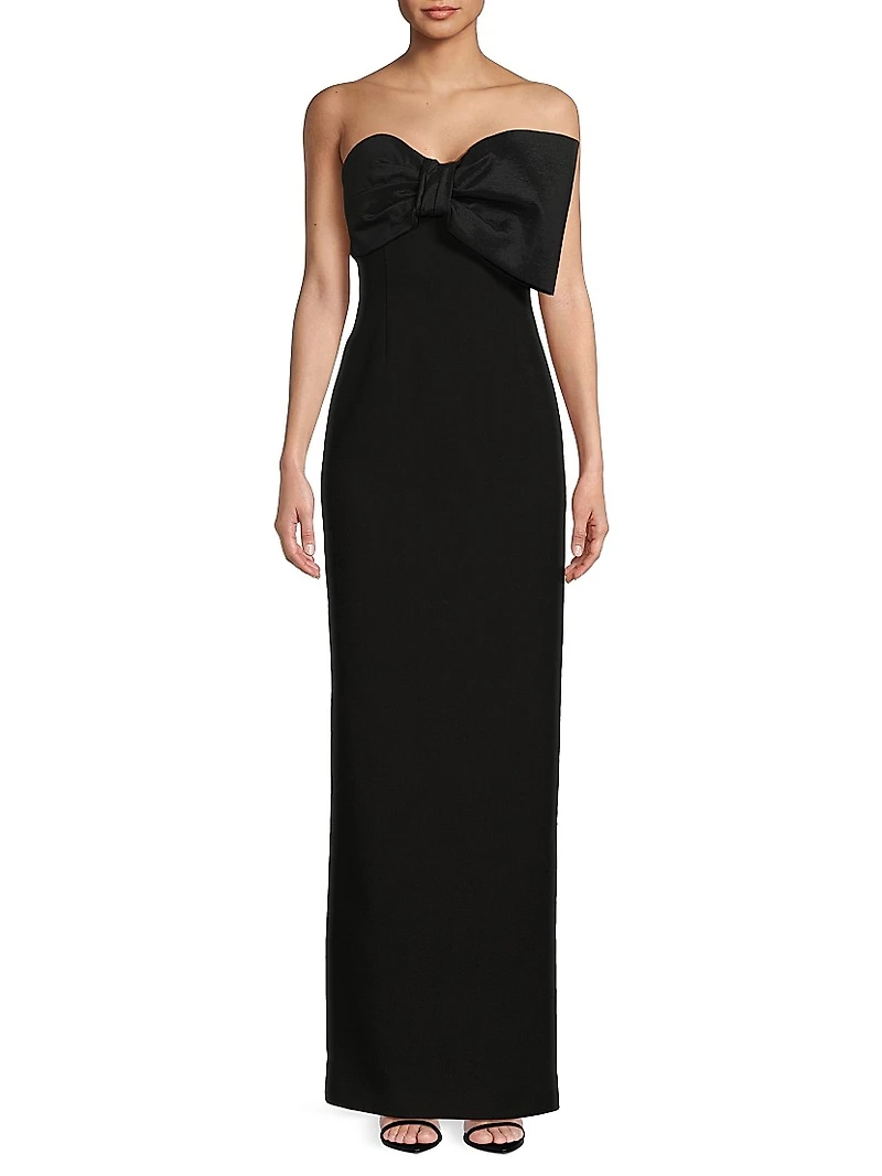 Minka Bow Strapless Gown