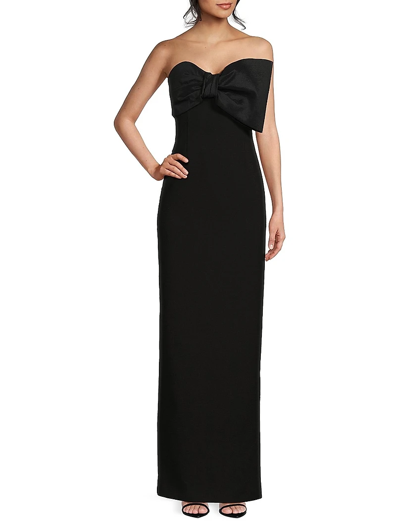 Minka Bow Strapless Gown
