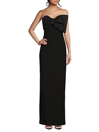 Minka Bow Strapless Gown