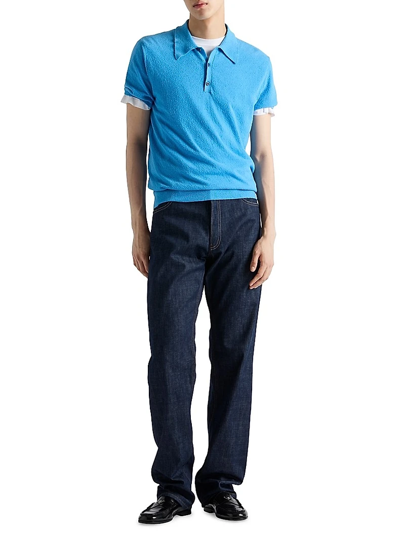 Short-Sleeved Cotton Polo Shirt