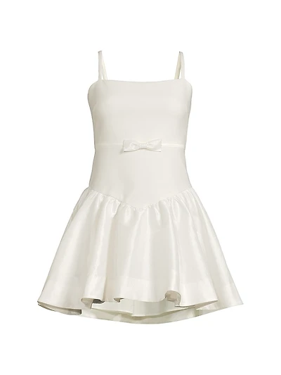 Drop 7 Edaline Satin-Trimmed Minidress