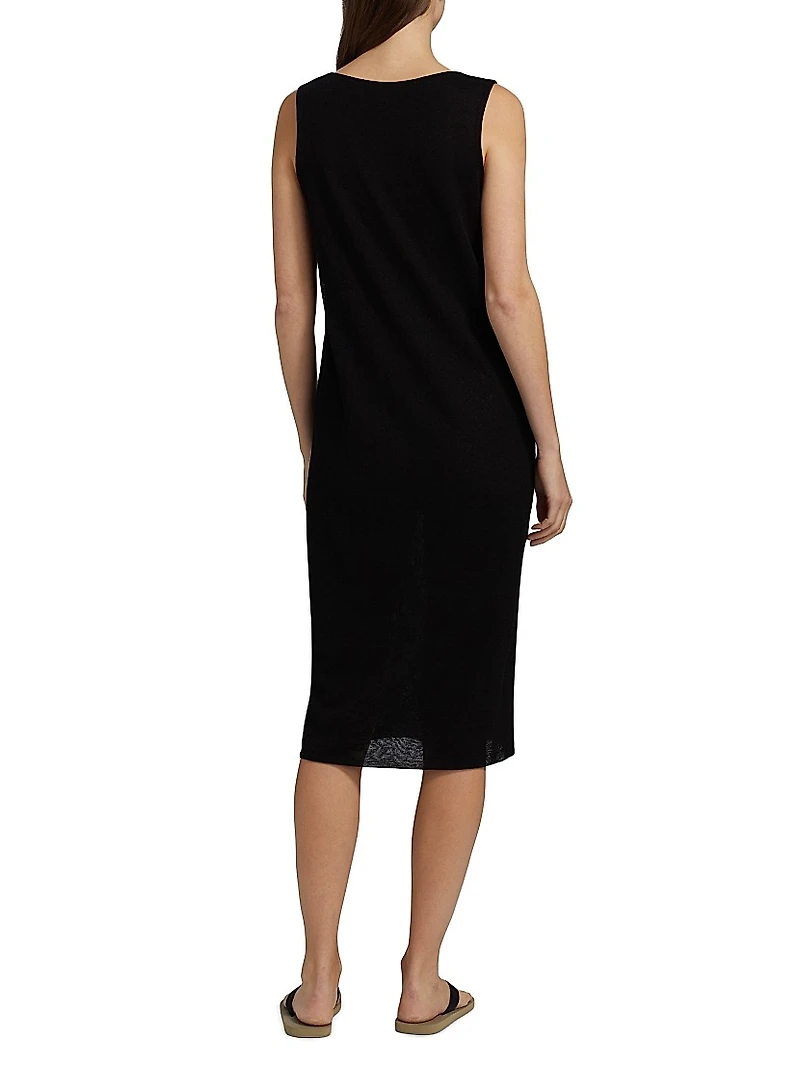 Jovienne Linen-Blend Sheath Dress