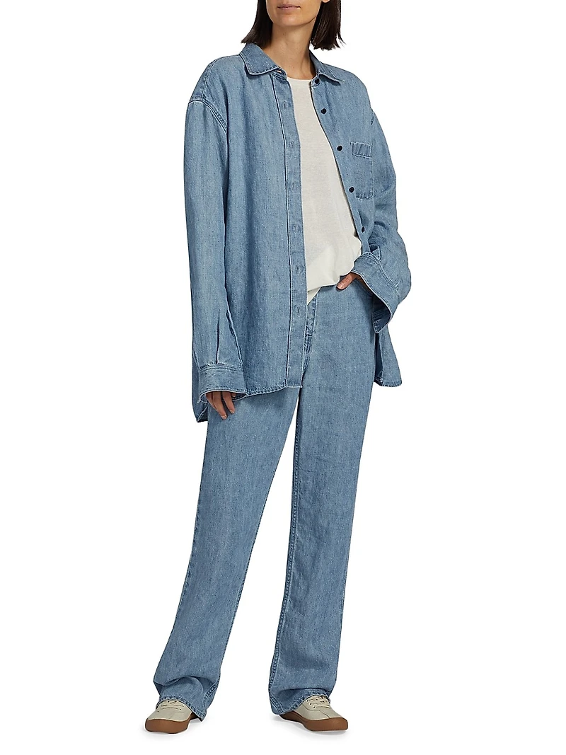 Tarley Linen Barrel Jeans